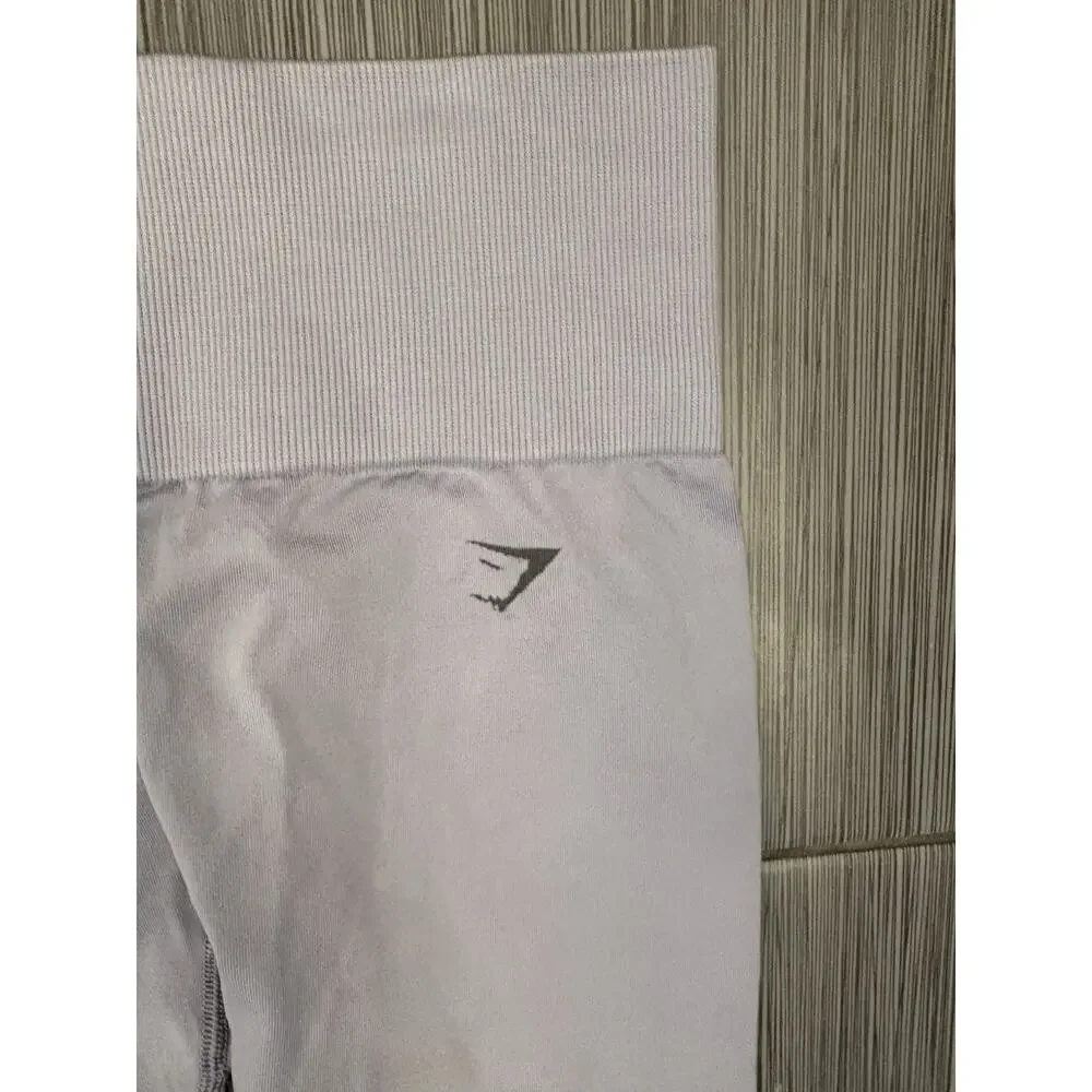 Gymshark Seamless High Waisted Leggings Women’s XS Blue/Gray Logo Back Waist
